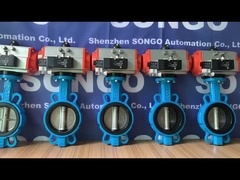 SONGO Ductile Cast Iron Wafer Pneumatic Butterfly Valve