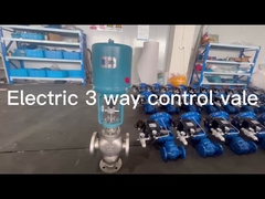 SONGO 3Way Flange Electric Control Valve  AC220V  Electric 3 Way Modulating Valve For Steam