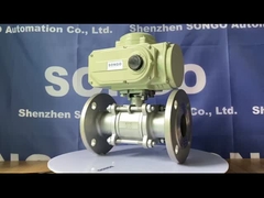 SONGO 3 Piece Flange Motorized Ball Valve Stainless Steel 316 2 Way On Off Electric Actuator Valve