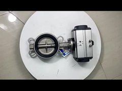 SONGO Stainless Steel Wafer Pneumatic Butterfly Valve Lug Type Single Acting Pneumatic Air Actuator