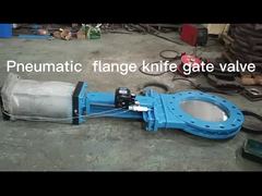 Pneumatic flange knife gate valve