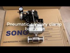 Pneumatic clamp ball valve