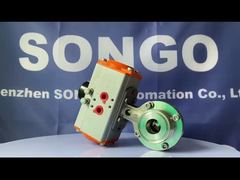 Food Grade Sanitary Pneumatic Butterfly Valve SS304 Tri Clamp 